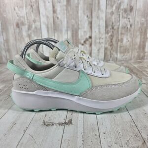 Nike Waffle Debut Womens 7.5 Sail Sea Glass Mint Green Sneakers FZ3772-100